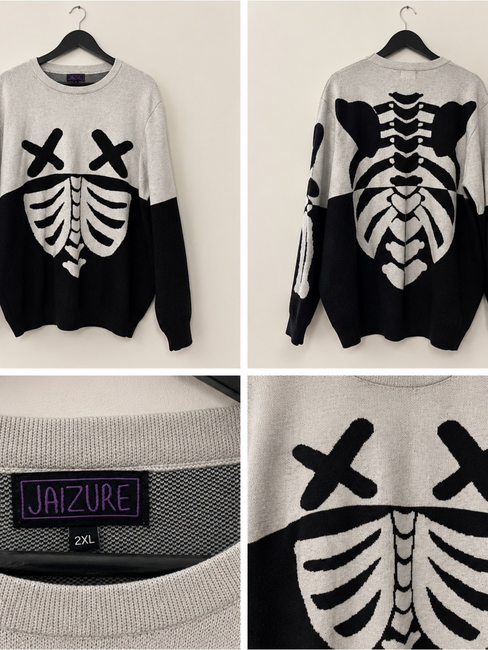 Jaizure Skeleton Knit Sweater – 2XL